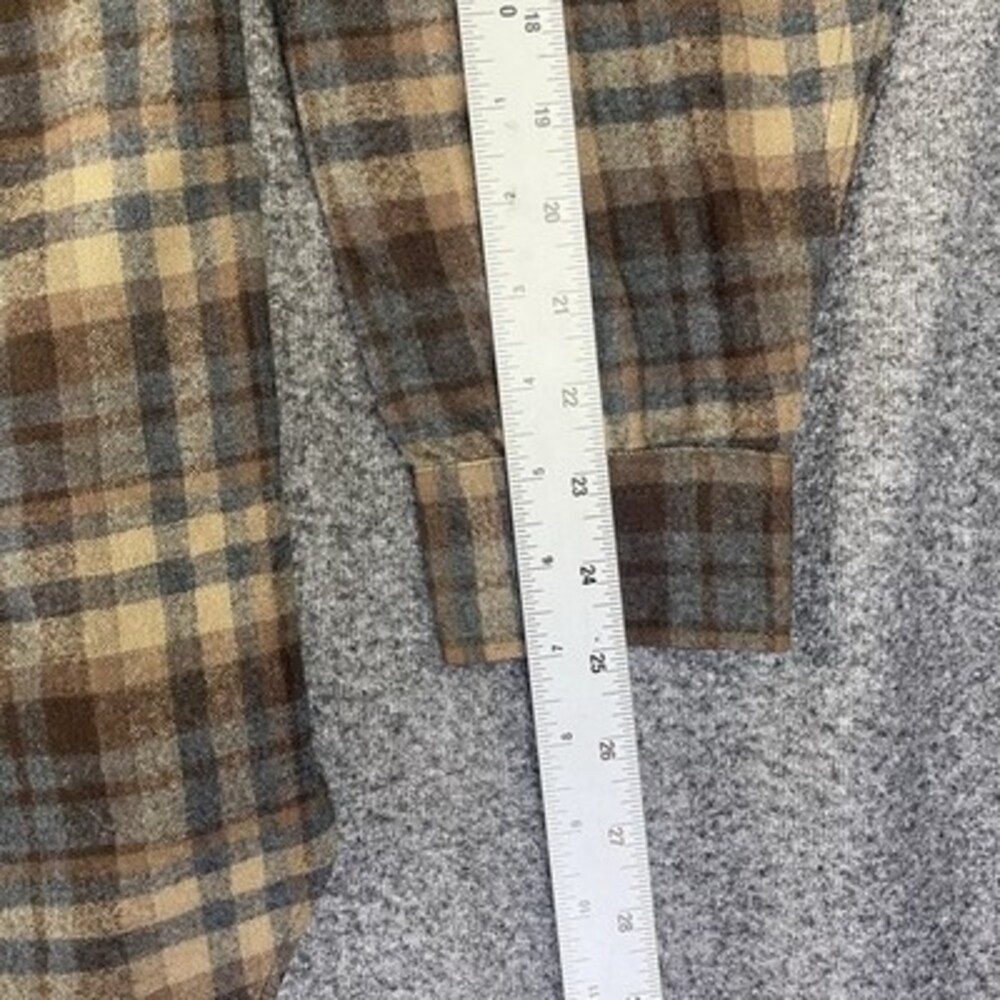 Vintage Pendleton Men's Long Sleeve‎ Button Wool Shirt 15 1/2 Brown USA Outdoor - Picture 6 of 14